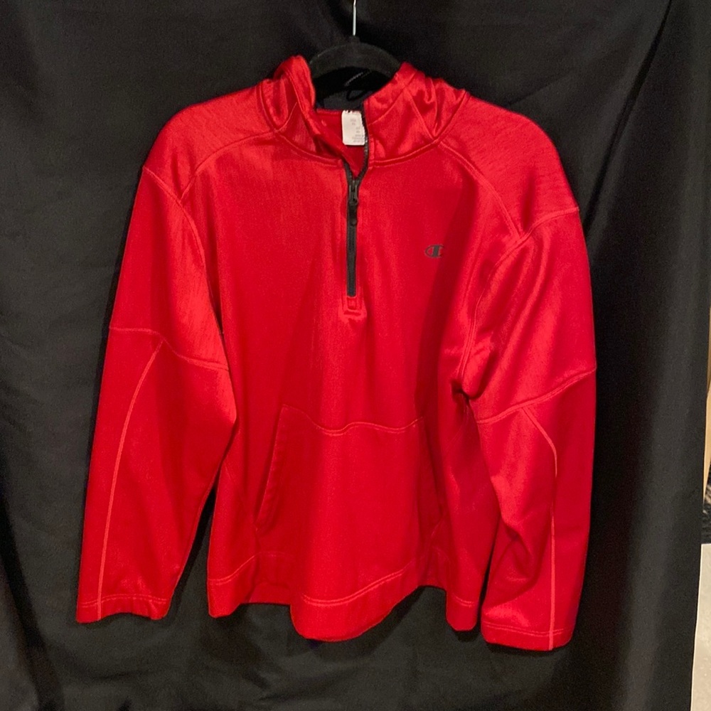 Men’s red Champion sweatshirt